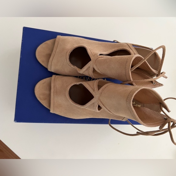 Aquazzura Suede nude wedge sandal. Amazing condition ⭐️ - Picture 4 of 5